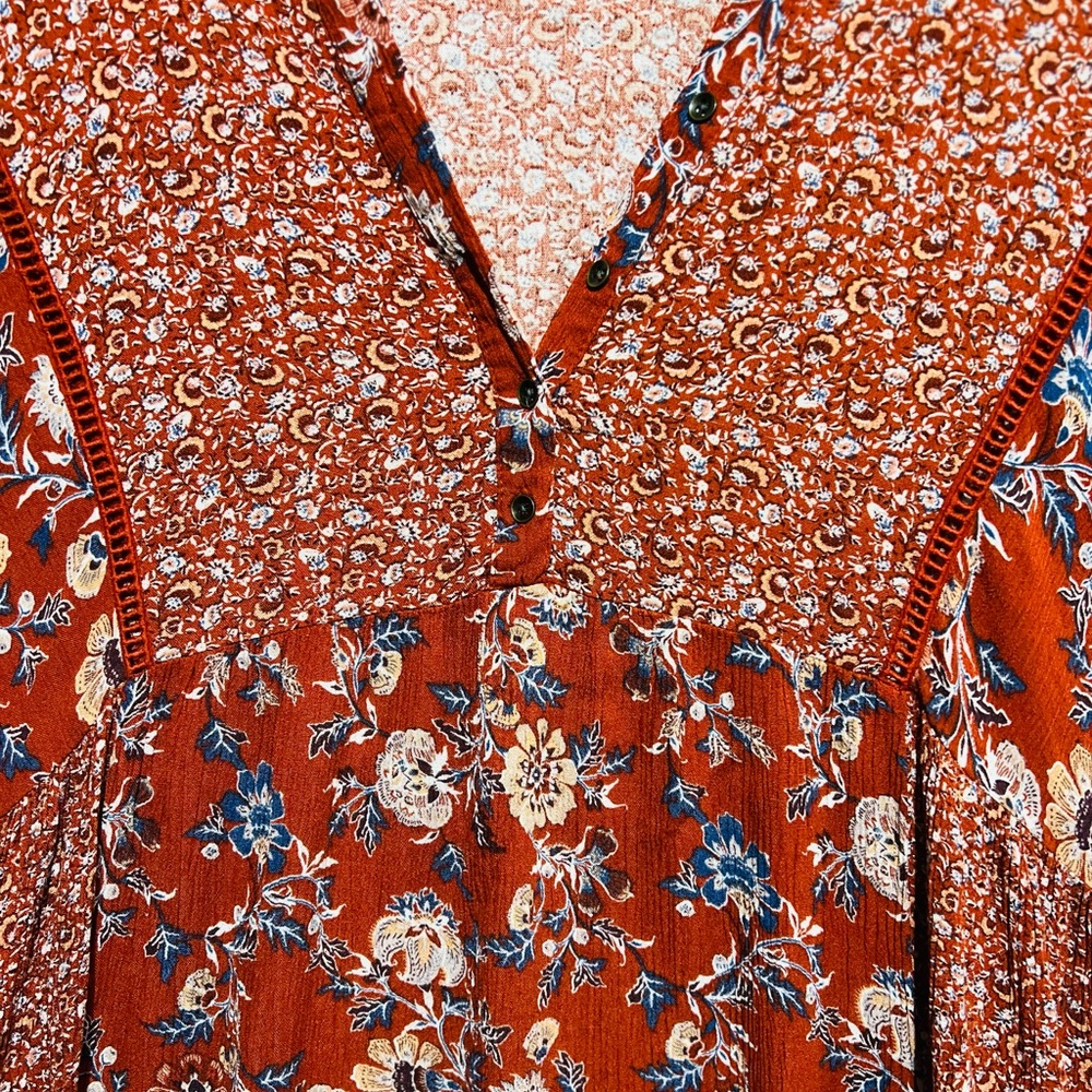 KNOX ROSE Dress Womens Size Small Floral COTTAGECORE Panel Button Up Bust Ladies - Picture 6 of 11